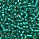 Miyuki rocailles Perlen 8/0 - Silverlined matte teal 8-2425F